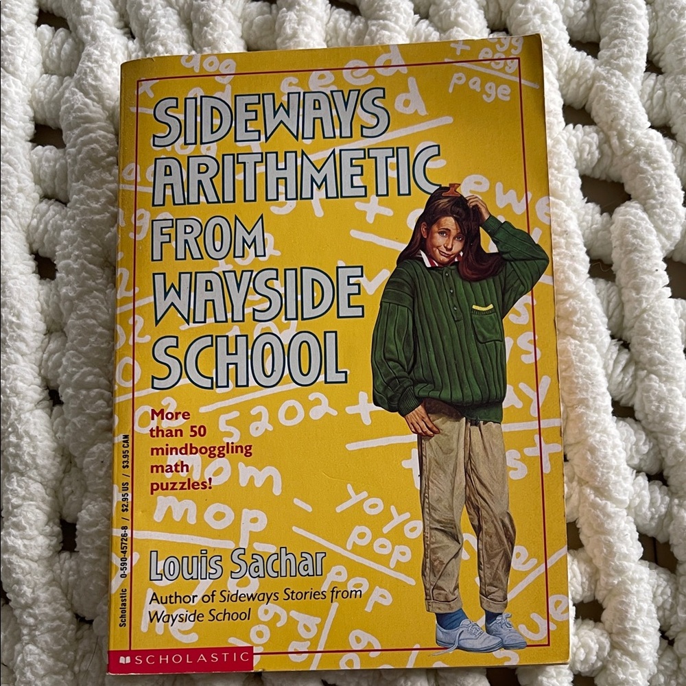 Vintage 1989 Scholastic Sideways Arithmetic. Wayside School Puzzle Book. GUC